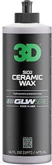 3D GLW Series Ceramic Wax – SiO2 Infused Car Wax for Ultimate Gloss, Hydrophobic Protection & Easy Application | Ultra Slick Shine | Made in USA 16 oz