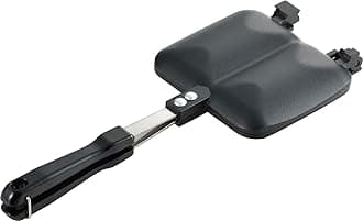 Yoshikawa SJ2703 Hot Sand Maker, For Gas Fire, Hot Double, Full Width 5.5 x Length 13.4 x Height 1.3 inches (14 x 34 x 3.2 cm), Black, Outdoor Camping