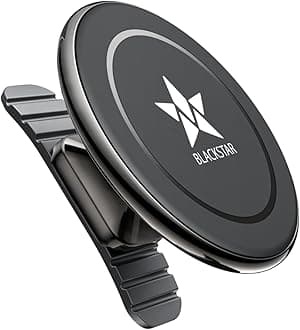 Blackstar Air-Safe Sphere : MagSafe Compatible Magnetic Mobile Phone Holder for Car Dashboard with 540° Angle Rotation and Strong Magnetic Power -Car Phone Mount Stand- Compatible with All Mobiles