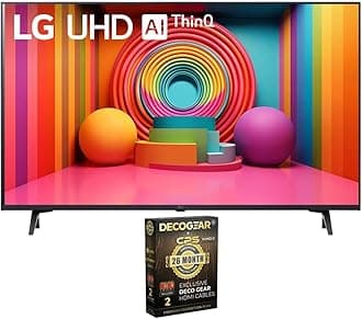 LG 43UT7590PUA 43-Inch UT75 Series LED Smart TV 4K (2024 Model) Bundle with 2 YR CPS Enhanced Protection Pack