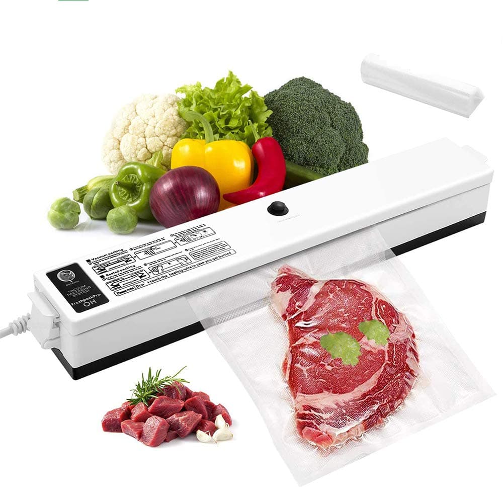 Vacuum Sealer, iLmyh Automatic Vacuum Sealing Machine for Both Dried and Wet Fresh Food, Suitable for Camping and Home Use with 15pcs Vacuum Sealer Bags(20 × 25cm)