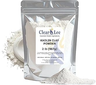 ClearLee Kaolin Clay Cosmetic Powder, 100% Pure Natural Powder - Ideal for Skin Detoxification, Rejuvenation and More - Heals Damaged Skin - DIY Clay Face Mask