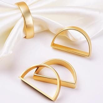 Gold Napkin Rings Set of 6