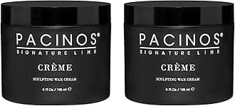 Pacinos Cr?me - Sculpting Wax Cream, Medium Hold with Medium Shine, All Hair Types, 4 fl oz (2 Pack)