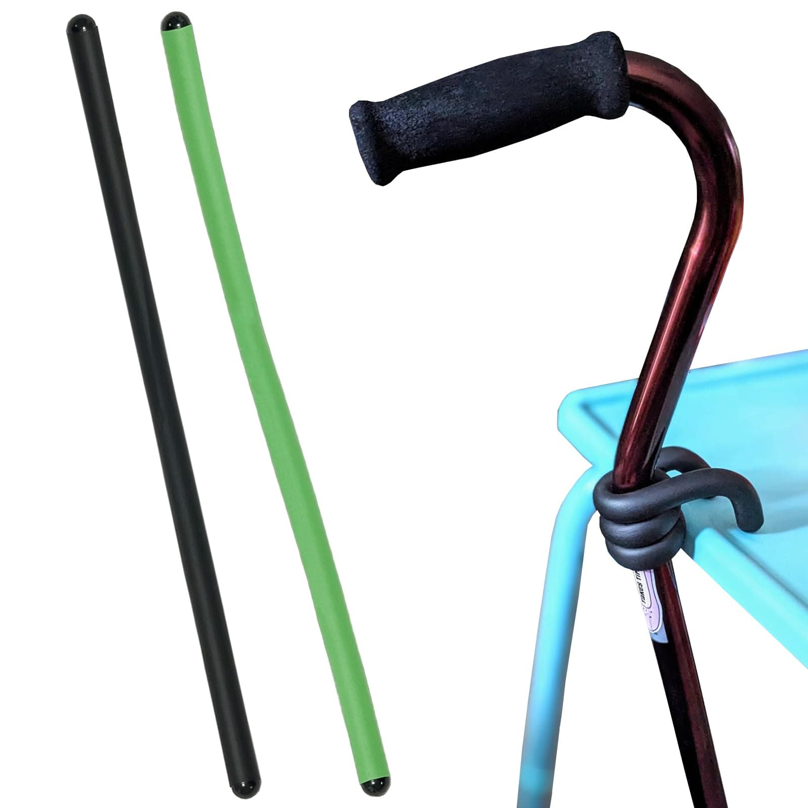 BTREEFLOCane Holder 2 Pack, Walking Stick Holder Creative DIY Crutches & Cane Accessories Reacher Grabber Holder Foldable Flexible Hook