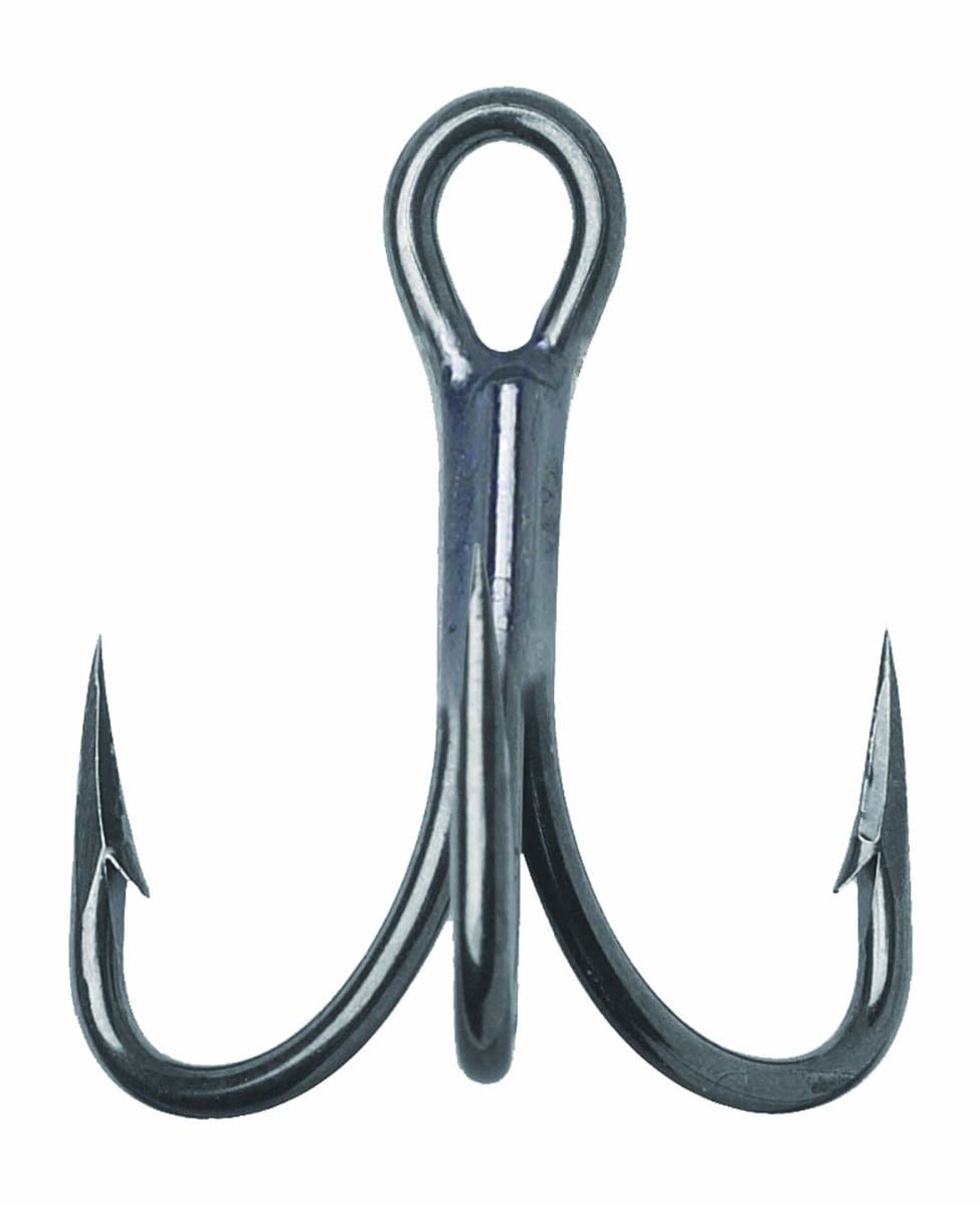 O'Shaughnessy Permasteel Treble Hook (25-Pack), Size #6, Black Finish