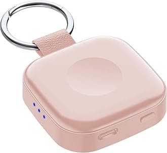 Temdan Portable Wireless Charger for Apple Watch Magnetic iwatch Charger 1200mah Power Bank Camping Travel Essentials Watch Charger for Series 10/9/8/7/6/Se/5/4/3/2/1/Ultra/Ultra 2-Pink