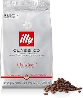Whole Bean Coffee - Perfectly Roasted Beans – Classico Medium Roast - with Notes of Caramel, Orange Blossom & Jasmine - 100% Arabica - No Preservatives – 17.6 Ounce