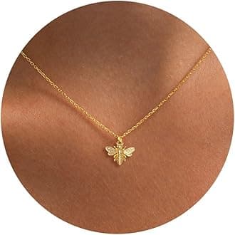14K Gold Plated Necklaces for Women - Dainty Butterfly, Star of David, Moon and Star, Sun, Lotus, Infinity, Hummingbird, Bee,Boots,Chill,Sunflower Pendant Designs - Elegant Jewelry for Women