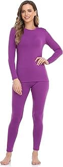 WEERTI Thermal Underwear for Women Long Johns with Fleece Lined Base Layer Women Cold Weather Top Bottom