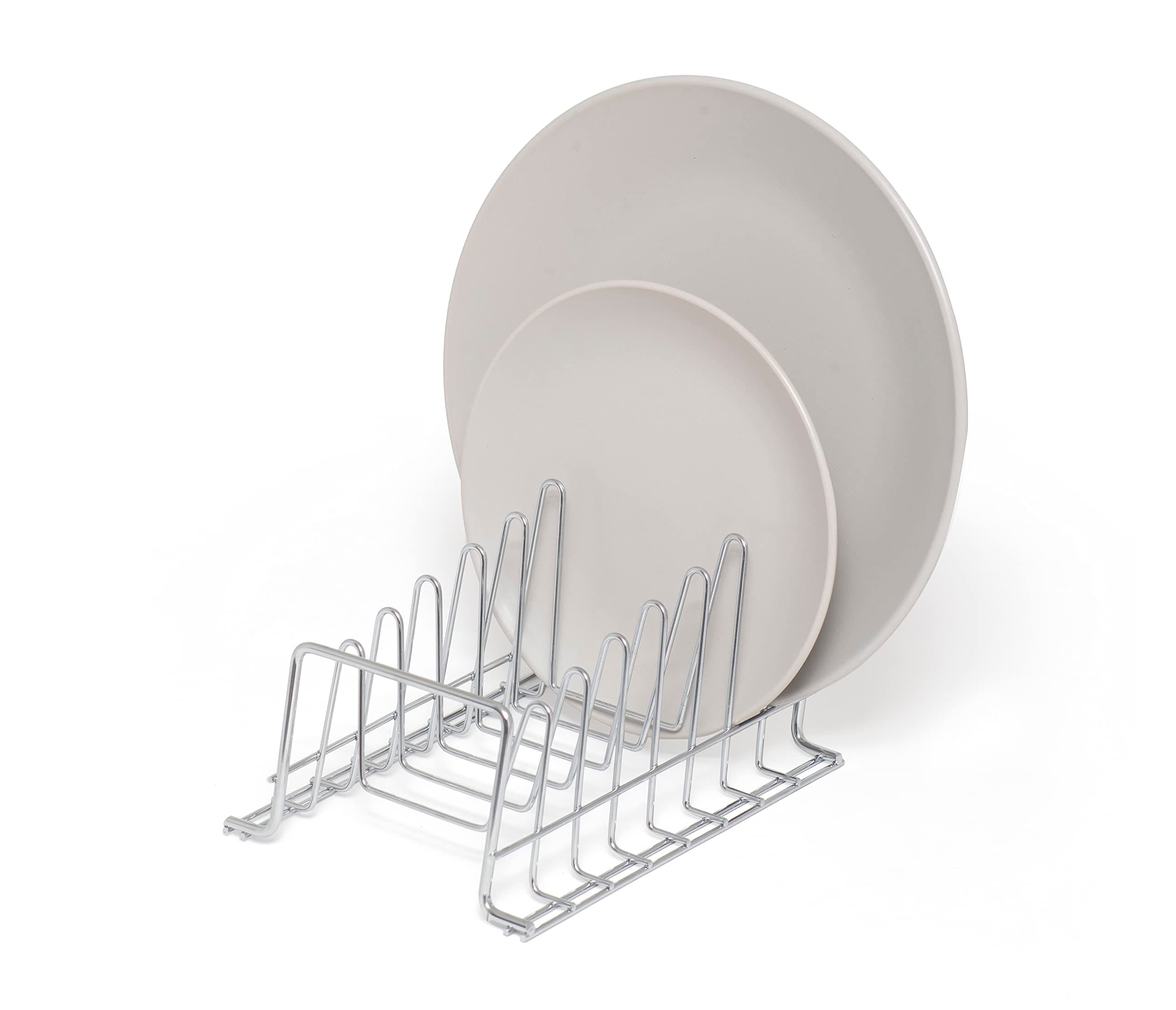 Plate Rack  – Cupboard Storage Organiser - Chrome