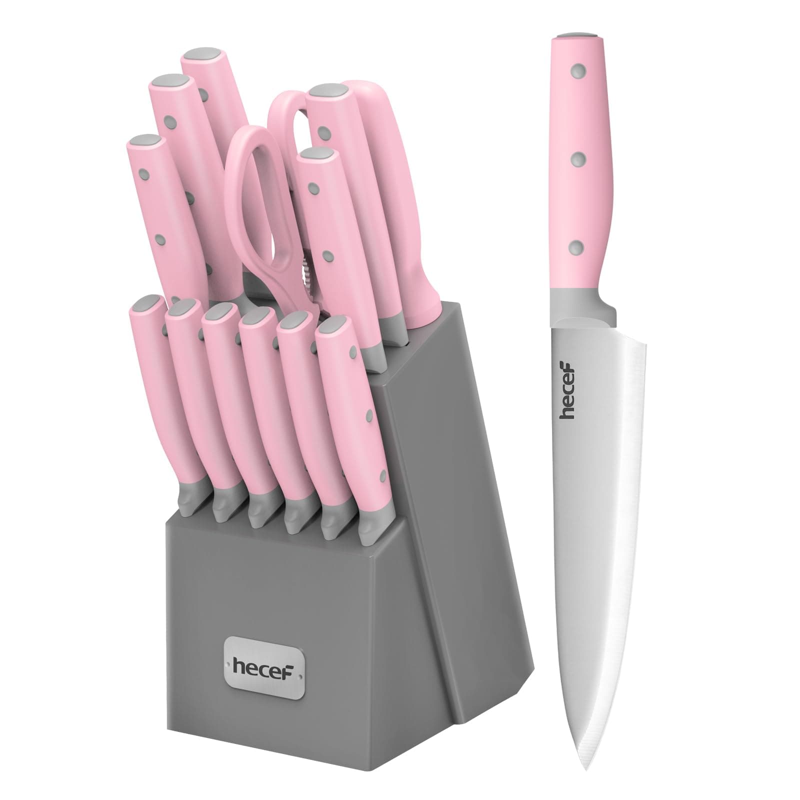 14 pcs Kitchen Knife Set Pink