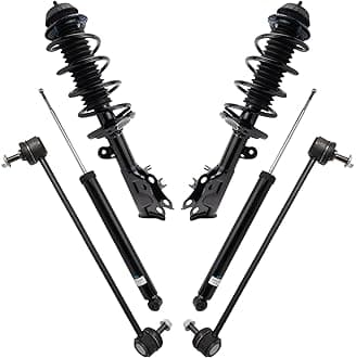 TRQ Front and Rear Suspension Kit Complete Strut & Coil Spring Assembly Shock Absorber Sway Bar Stabilizer Link Compatible with 2016-2022 Honda HR-V