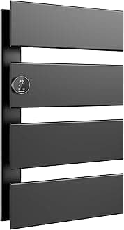 K&KALONZO Electric Towel Warmer, 18.35" W x 31" H Wall-Mounted Towel Heater with Built-in Timer, Waterproof Aluminum Towel Warmer for Bathroom, Support Plug-in and Hardwired, Black, K4-L-B