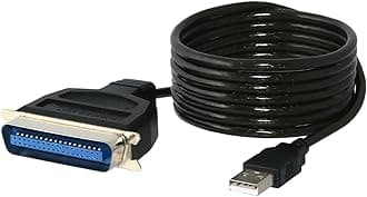 SABRENT USB to Parallel IEEE 1284 Printer Cable Adapter (CB-CN36),Black