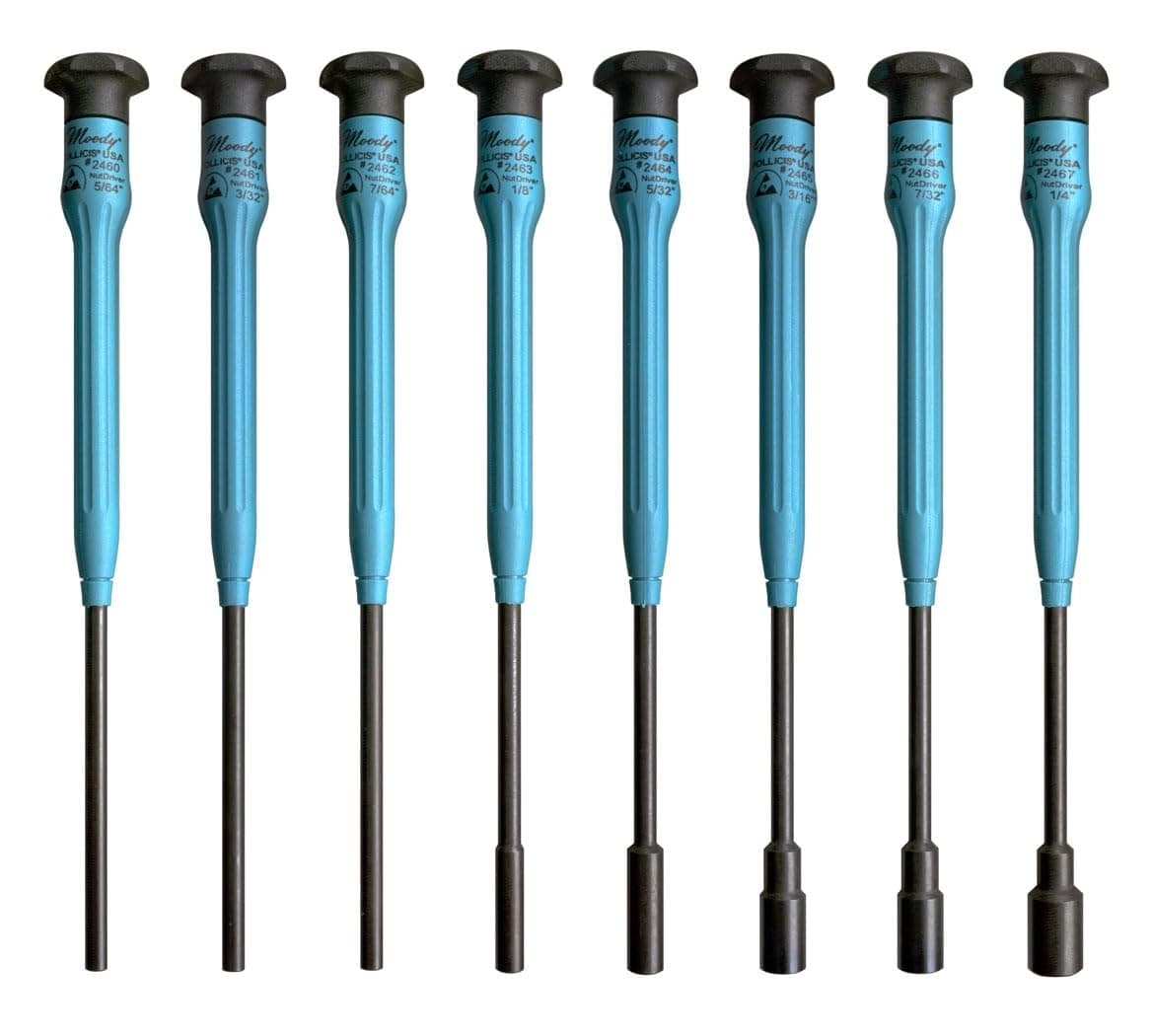 Moody Tools 58-0421 8-Piece ESD Safe SAE Nut Driver Set