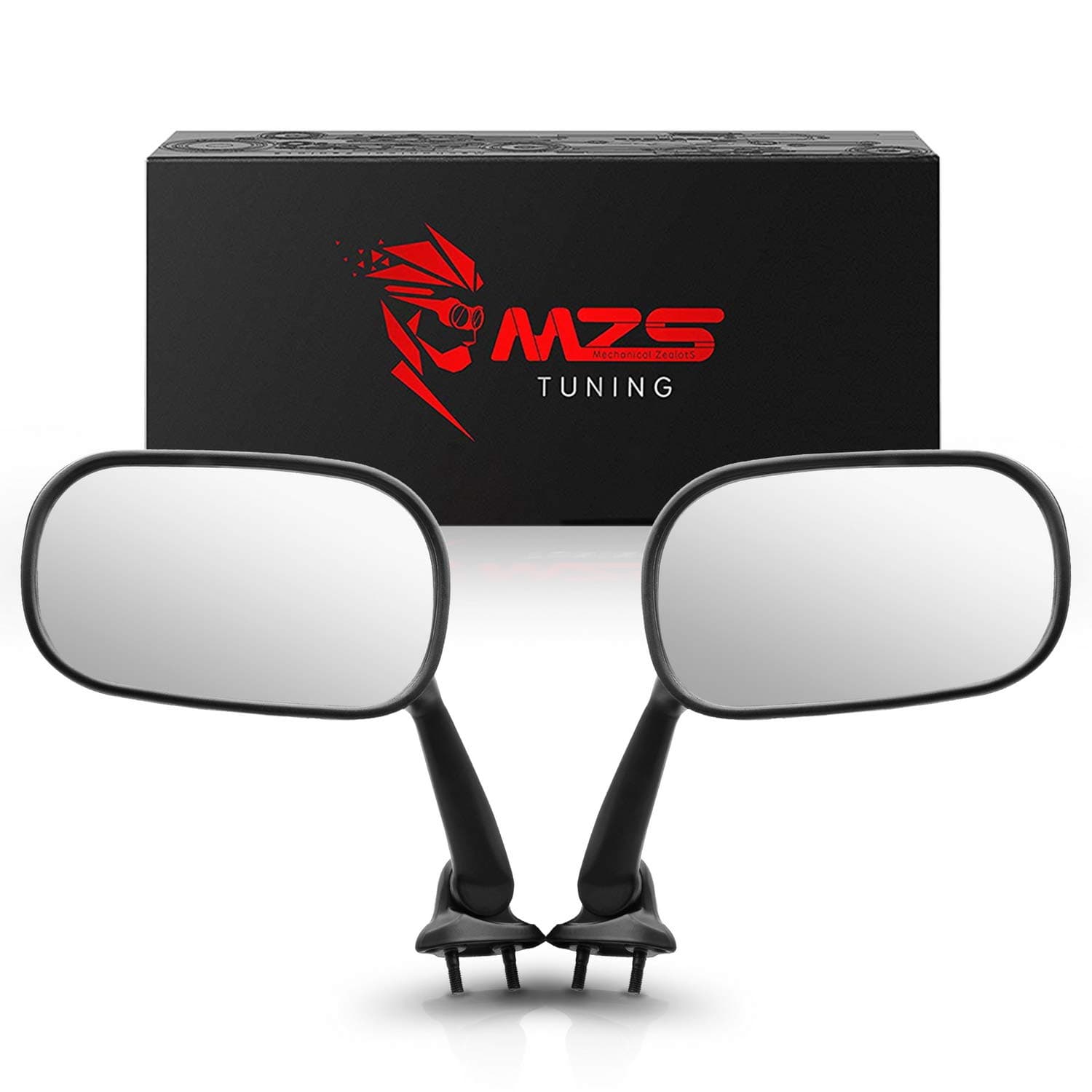 MZS Motorcycle Mirrors, Racing Rear View Side Fairing Mirror Black Adjustable Compatible with YZF R6 YZF-R6 RJ15 2008-2016