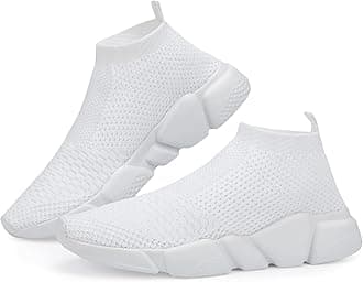 Mens Walking Shoes Breathable Knit Slip On Sneakers Lightweight Athletic Gym Shoes