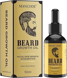 Mancode Beard Growth Oil for Men - 50ml | Enriched with Natural Herbs & Jadibuti | Paraben Free | for Thicker & Longer Beard | Rich in Vitamins
