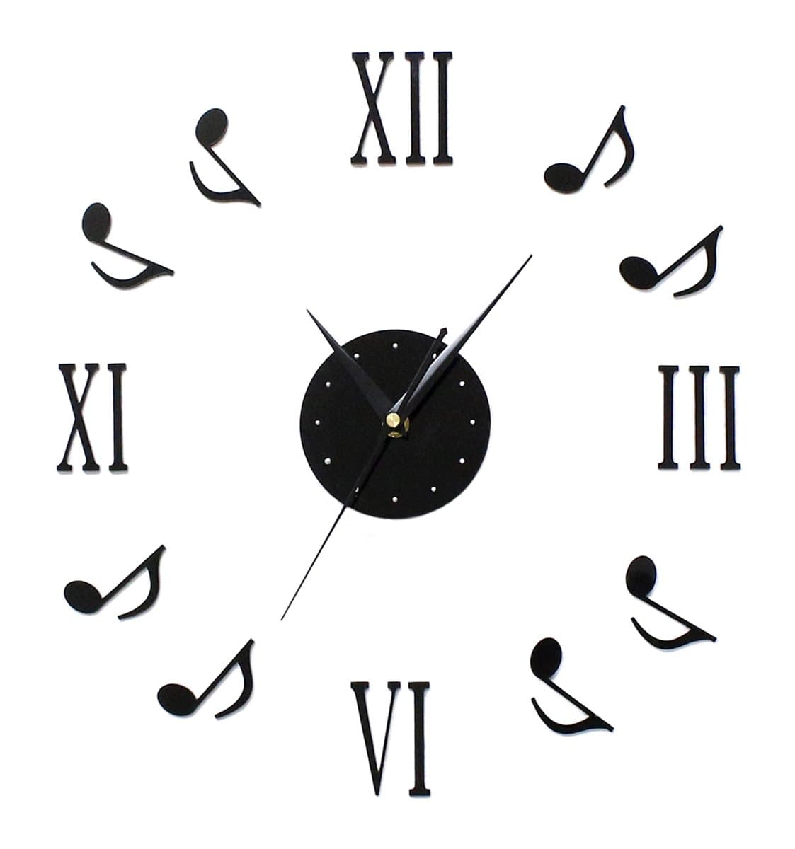 JustNile Creative 3D DIY Musical Notes with Classic Roman Numerals Wall Clock - Roman Numerals DIY