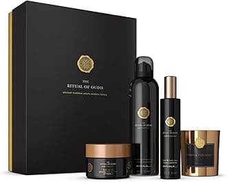 Large Gift Set for Women and Men from The Ritual of Oudh – Four Indulgent Bath, Body and Home Fragrance Products Including Shower Foam, Hair & Body Mist, Body Scrub and Scented Candle.