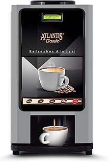 ATLANTIS Classic 2 Lanes Tea/Coffee Vending Machine - 3 Liters Hot Tank | Premix Based Instant Hot Beverage Dispenser for Offices, Shops and Institutions |