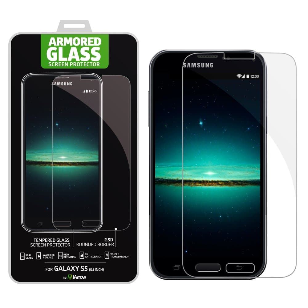 iArrow Tempered Glass Screen Protector for Samsung Galaxy S5