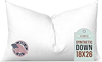 Pillowflex Synthetic Down Alternative Pillow Inserts for Shams (18 Inch by 26 Inch)