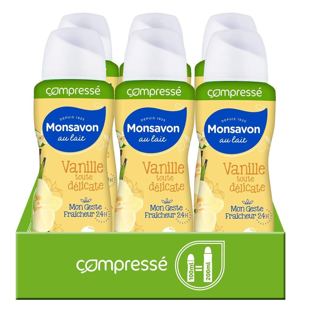 MonsavonVanilla Deodorant All Delicate Compressed 6 x 100 ml