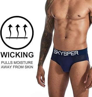 SKYSPER Men's Jockstrap Breathable Mesh Cotton Jock Strap Male Underwear, Athletic Supporters for Men