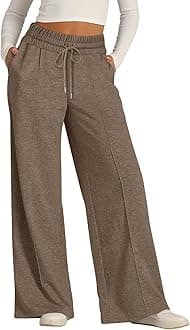 Womens Wide Leg Sweatpants Lightweight High Waisted Joggers with Pockets Baggy Comfy Drawstring Lounge Pants 2024