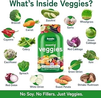 Fruit and Veggies Supplement - 180 Capsules Total - Non GMO, Soy Free (Pack of 2)