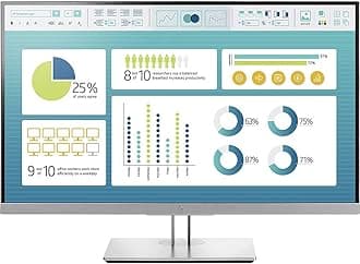 HP EliteDisplay 27-Inch Screen LED-Lit Monitor Black/Silver (1FH50A8#ABA)