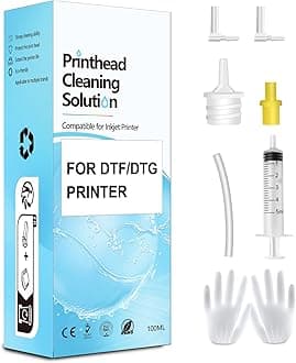 DTF Cleaning Solution for All DTF DTG Printers 100mL, Printhead Cleaning Fluid for Direct Transfer Film Printer ET-8550 XP-15000 L800, DTG Cleaning Solution for Direct to Garment Printer L1390 L1800