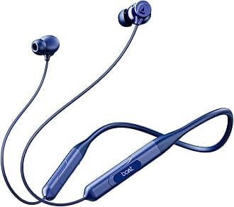 Boat Rockerz 255 ANC, 100HRS Battery, Spatial Audio, 32Db ANC, Fast Charge(10Mins=24HRS), 3Mics AI-Enx Tech, 13Mm Drivers, Bluetooth Neckband, in Ear Wireless with Mic Earphones (Marine Blue)