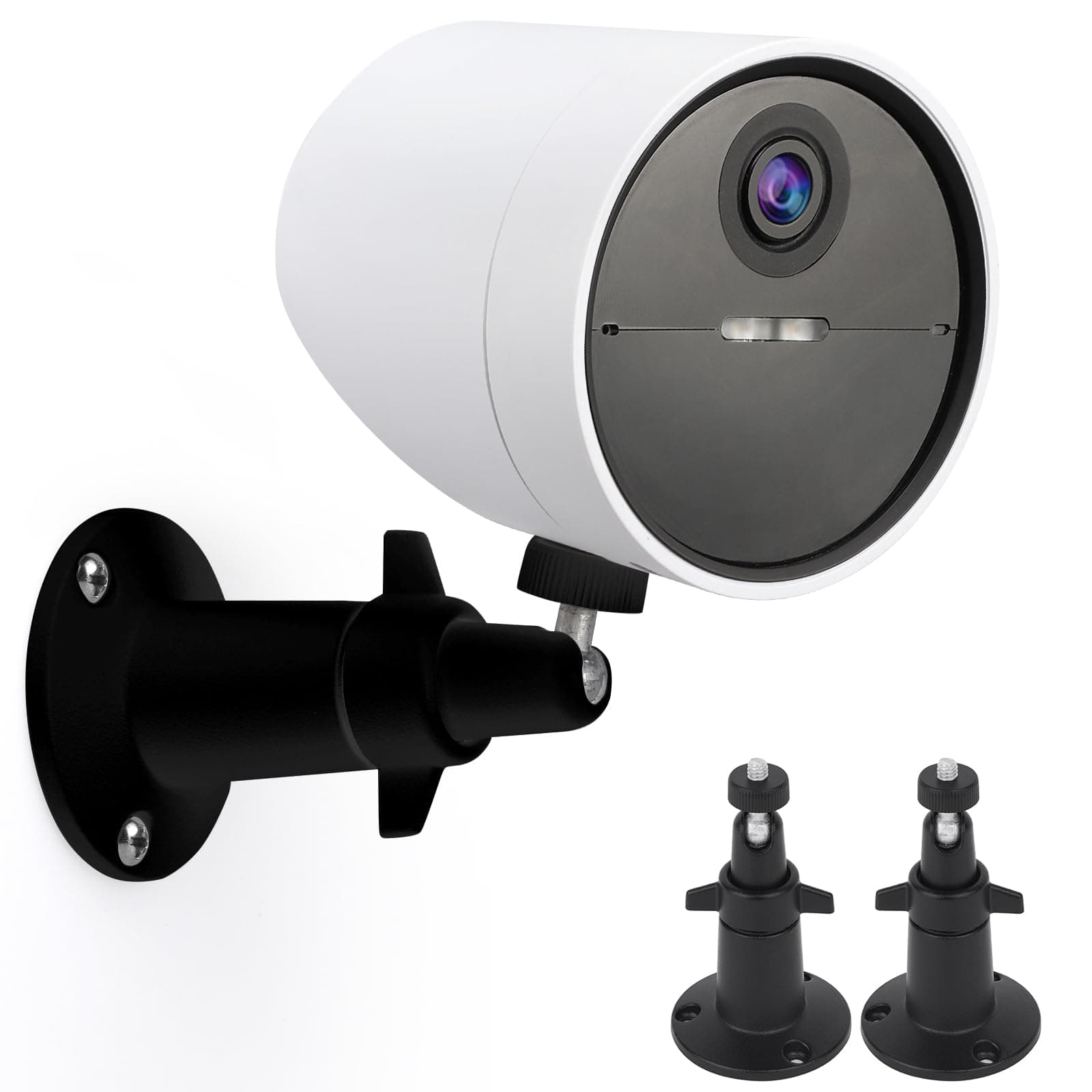 2 Pack Wall Mount Holder for SimpliSafe Outdoor Security Camera, 360°Rotation Security Bracket with 1/4 Screw Thread, Camera Not Included (Black)