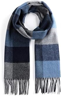 Unisex 100% Wool Scarf for Men Women Warm Winter Scarves