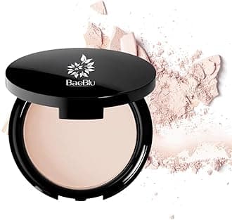 Organic Pressed Setting Powder - Talc-Free & Non-Toxic Translucent Powder with Matte Finish - Oil Absorbing, Pore Minimizing, 16 Hour Wear for All Skin Types - Cruelty & Gluten-Free - Invisible Medium