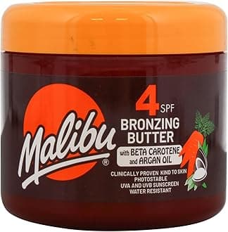 Sun SPF 2 Bronzing Fast Tanning Body Butter with Beta Carotene, Water Resistant, Tropical Coconut Fragrance, 300ml