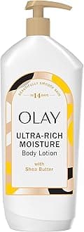 Olay Body Lotion for Women, Ultra Rich Moisture, 24hr Moisturizing & Deep Hydration, Absorbs Instantly, Penetrating Vitamin B3 Complex, For All Skin Types, Shea Butter Scent, 18 fl oz