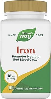 Iron, Promotes Healthy Red Blood Cells*, 18 mg from Iron Gluconate Per Serving, Gluten Free, 100 Capsules (Packaging May Vary)