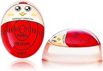 NobleEgg Egg Timer Pro | Soft Hard Boiled Egg Timer That Changes Color When Done | No BPA, Certified (2-Pack)
