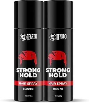 Strong Hold Hair Spray, 192 ml (Pack of 2) | Hair Spray for Men | Hair Styling | Hair Setting Spray | Hair Fixing Spray | Strong Hold | Natural Shine
