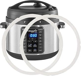 Original Sealing Ring Compatible with Crock Pot 10 Qt Pressure Cooker - Replacement Silicone Gasket Seal Rings for 10 Quart Pressure Cooker Crock-Pot 10 Qt [2097588 & 2097590] Model Accessories Parts