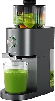 Silonn Cold Press Juicer Machines, High Juice Yield Slow Masticating Juicer with 5.4" Large Feed Chute for Whole Fruits & Vegetables, Easy Cleanup Self Feeding Juice Extractor with Reverse Function
