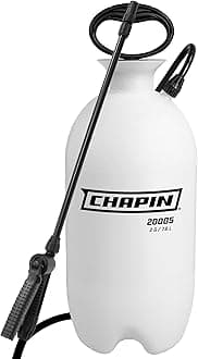 Chapin 20005 Pump Sprayer, 2‑Gallon, Lawn & Garden, Translucent Poly Tank, Funnel‑Top, SureSpray Anti‑Clog Filter, Adjustable Cone Nozzle & 34" Hose for Fertilizer, Weed & Pest Application