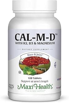Maxi Health Cal-M-D - Calcium Citrate - with Vitamins K2, D3 and Magnesium, Tablets, Kosher (120)