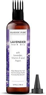 100% Pure Lavender Oil with Vitamin E for Hair Care, Strengthening, Nourishing, and Volumizing Formula with Vitamin E & Argan Oil - Non GMO Verified, 6.7 Fl Oz