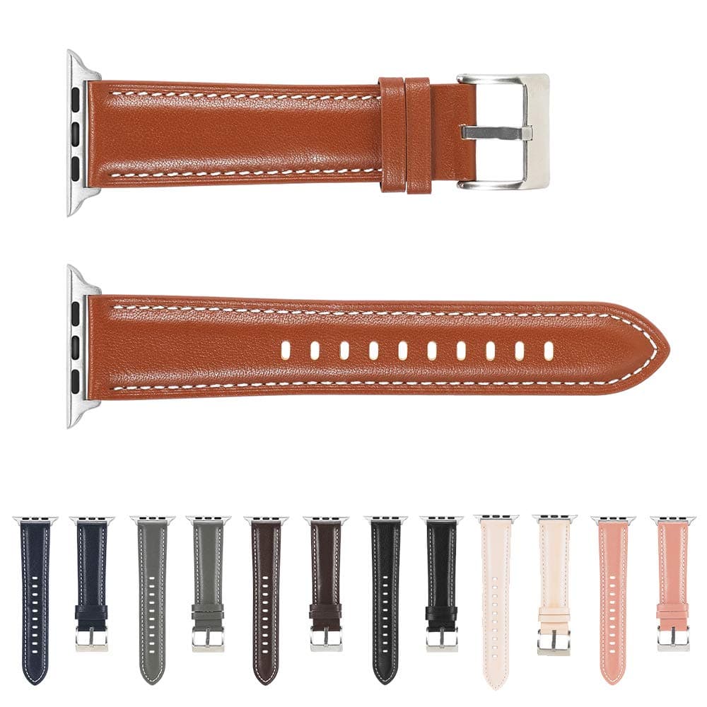 Baream Premium Leather Watch Bands Compatible with All Watch Models - Series 6,5,4,3,2 & 1 - Size 38/40mm, 42/44mm