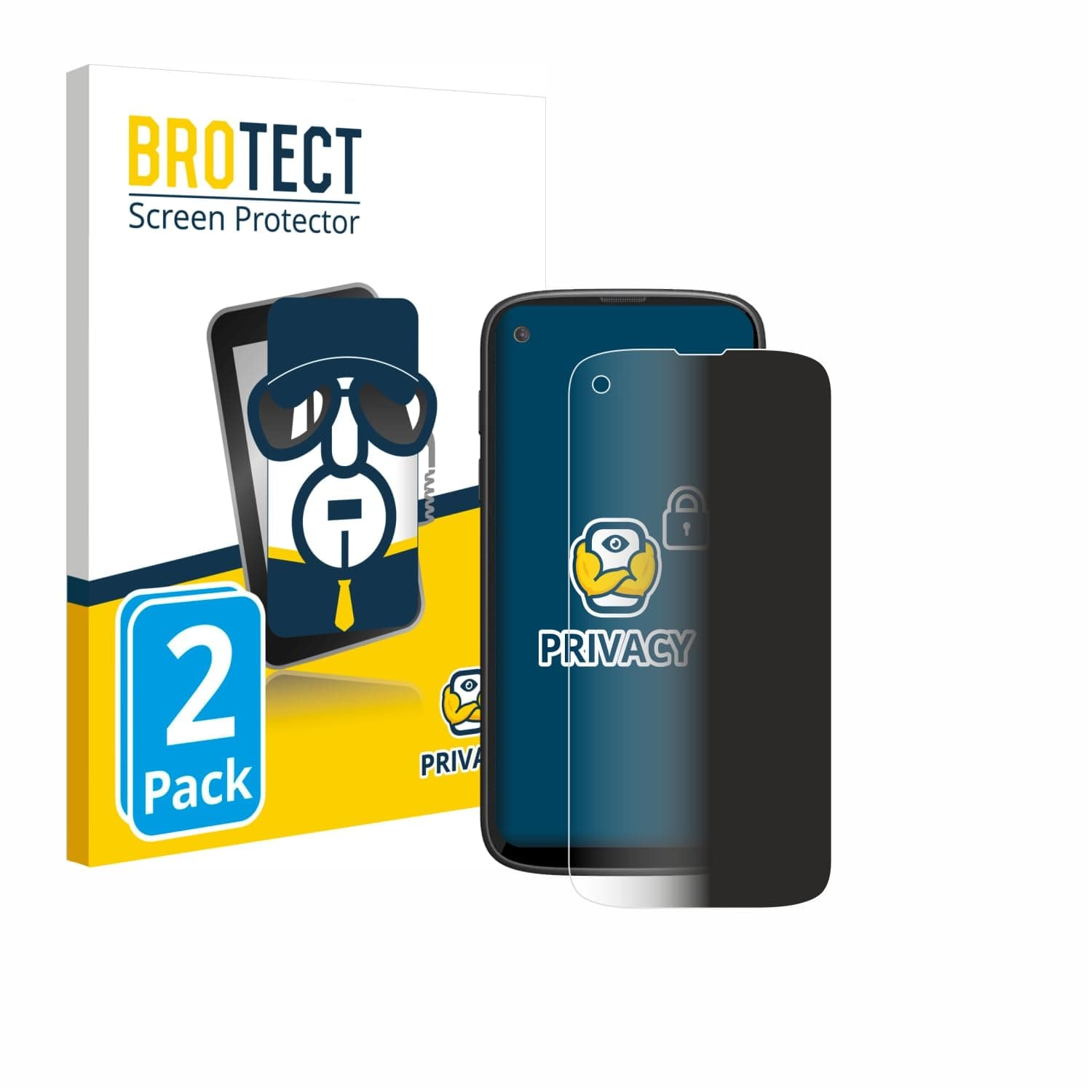 brotect 2 Pack Privacy Screen Protector compatible with Unihertz Jelly Max [Anti-Spy, Protection-Film, Blue Light Filter]